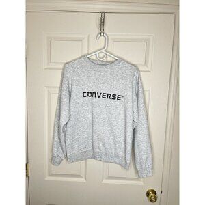 Vintage Santee Pluma Size M Crewneck Sweatshirt Light Gray Heathered Converse